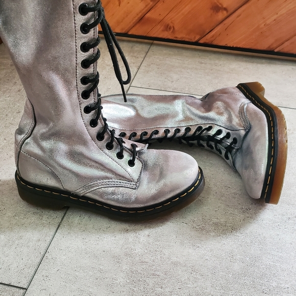 Dr. Martens Shoes - Dr  Martens Silver boots